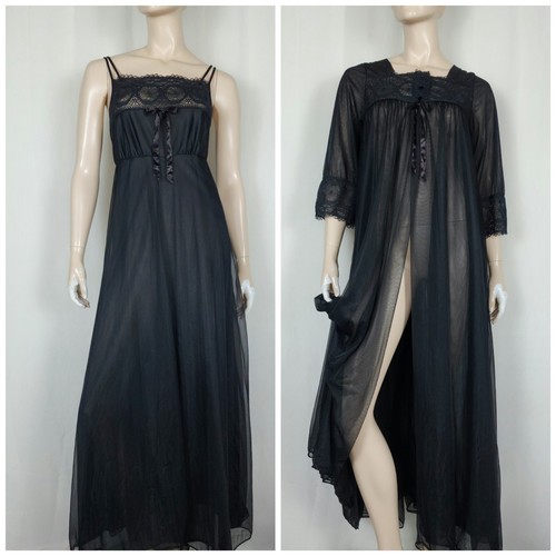 Vtg 70s peignoir set 2pc - , robe